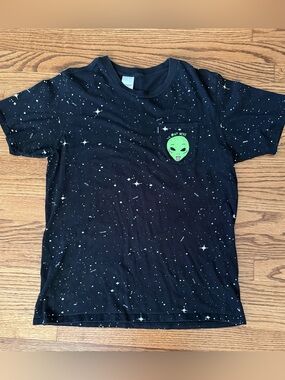 RIPNDIP Men's L Black Crew Neck Short Sleeve Alien Space Pocket Logo T-Shirt